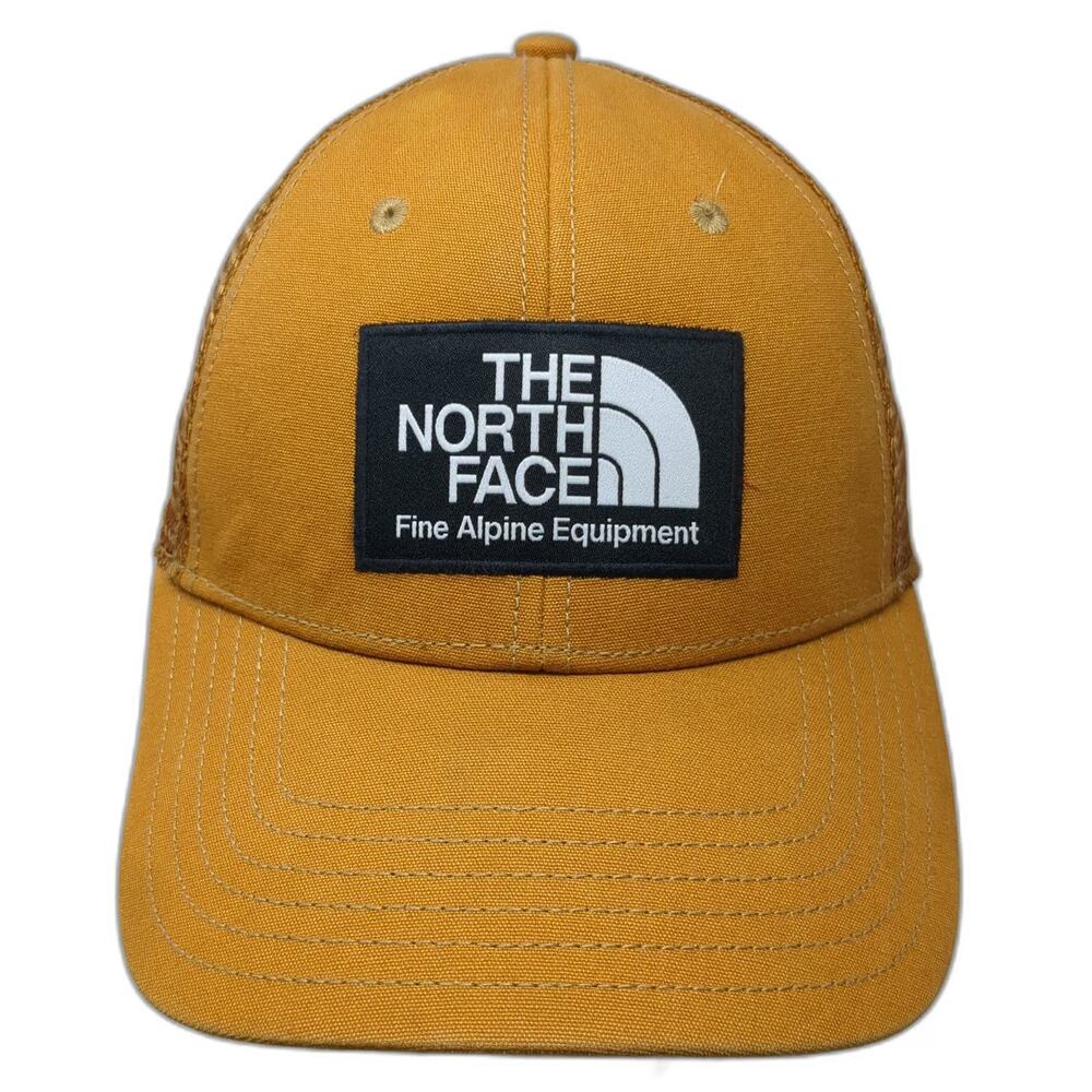 The North Face Trucker Hat Brown One Size Mesh Back Snapback Alpine Equipment